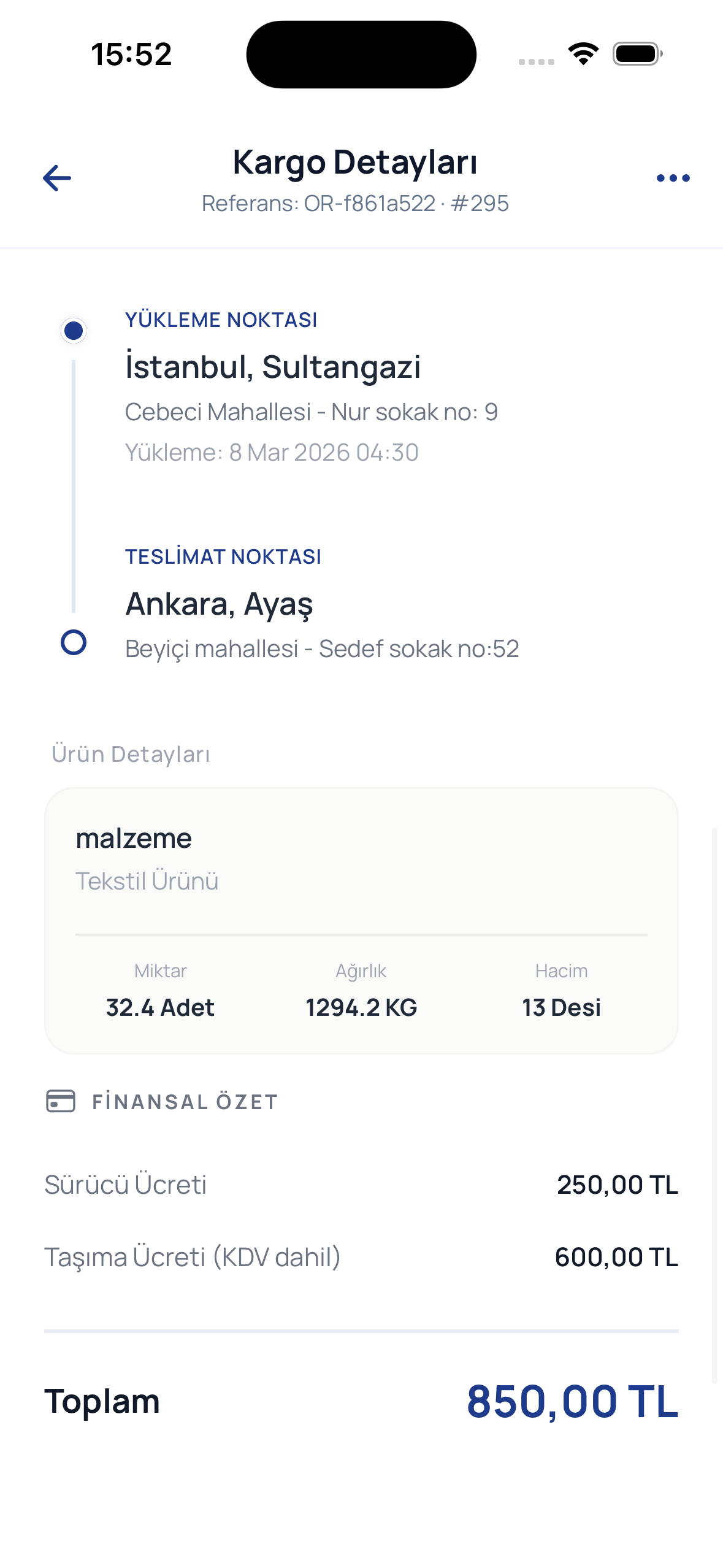 Gönderen Ekran Görüntüsü