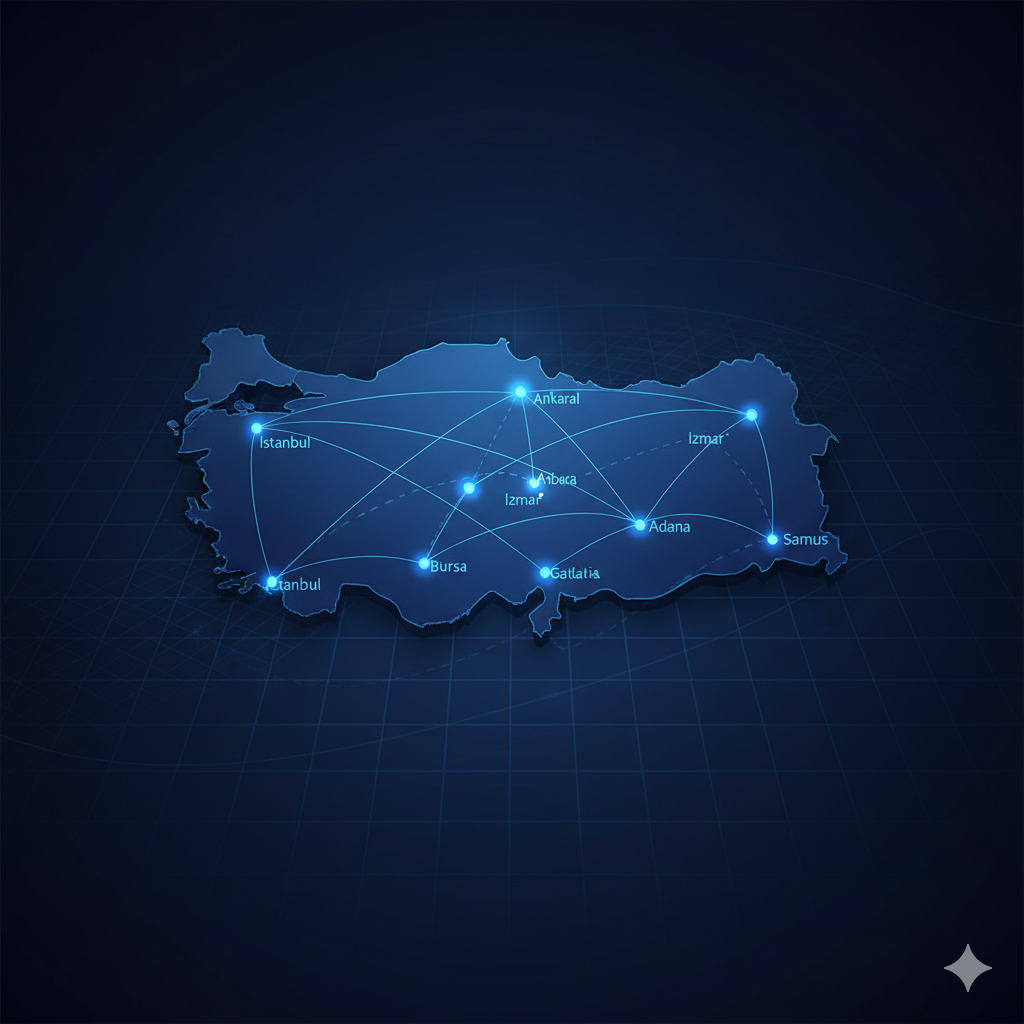 Türkiye kapsama haritası — 81 il lojistik ağı